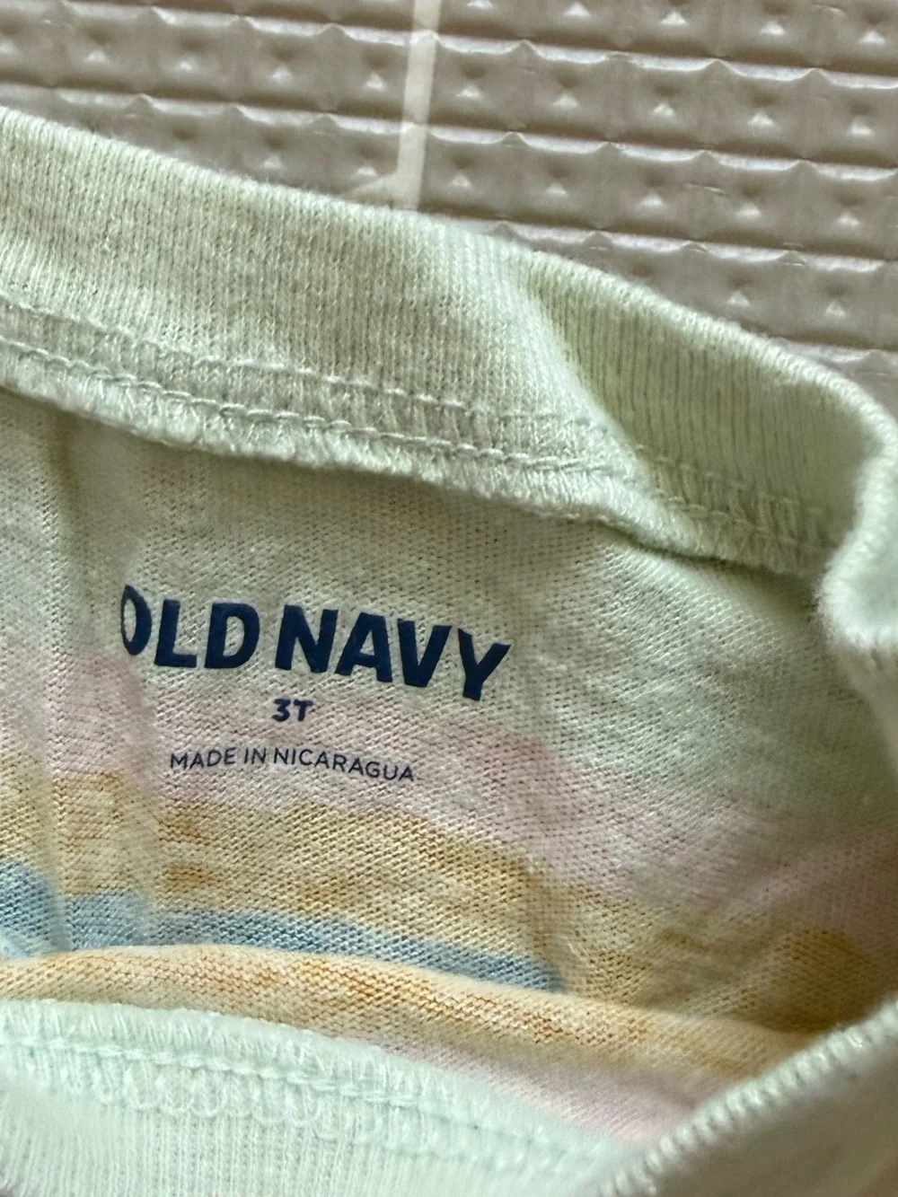 Gap|Baby girl/toddler lounge set, Mint striped Tee w Rainbow Pastels & leggings•
